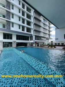 Swimming Pool in Grand Myakanthar Condominium project in Hlaing, Yangon, Myanmar